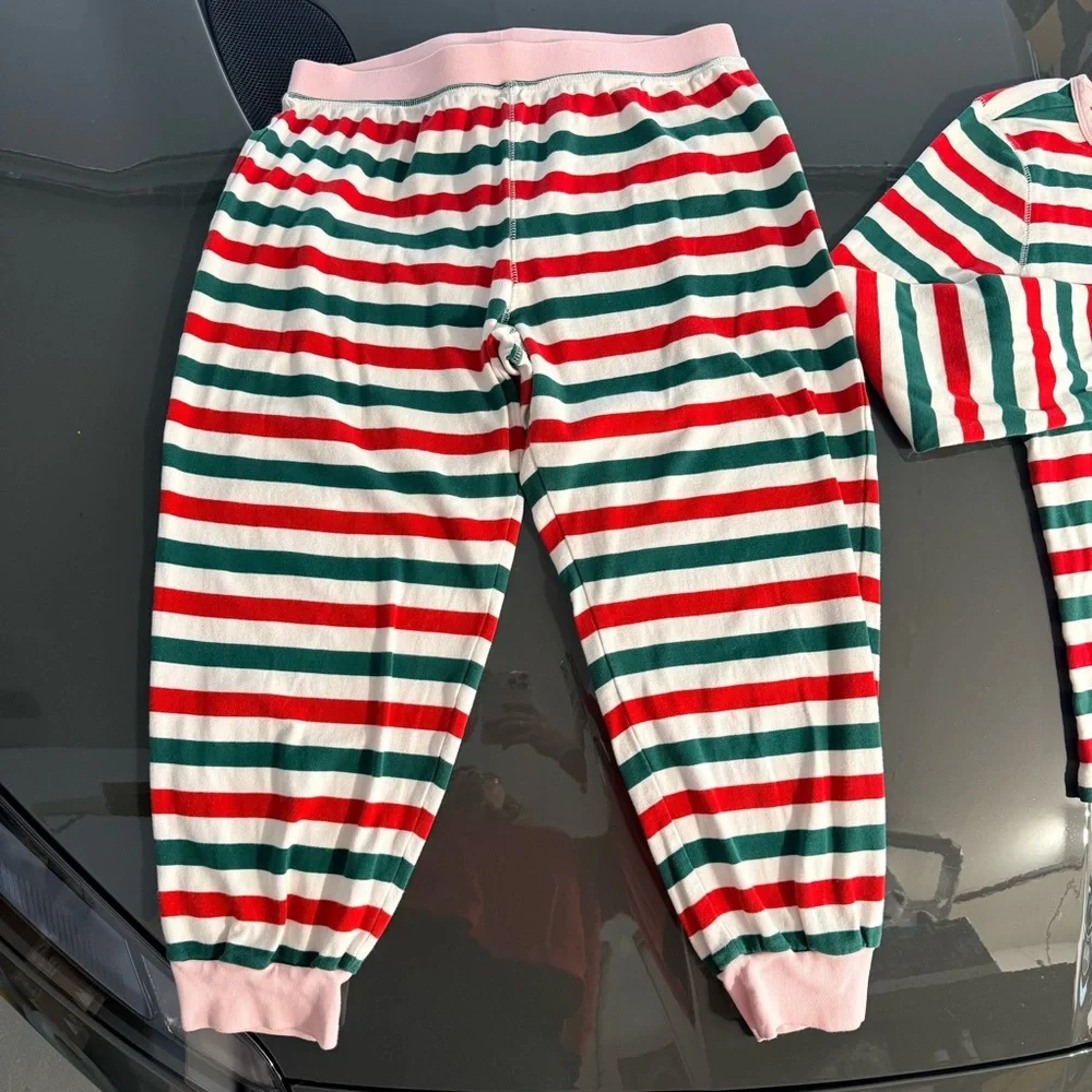 J. Crew Holiday Striped PJ set - Red, Green, and Pink - Picture 4 of 14
